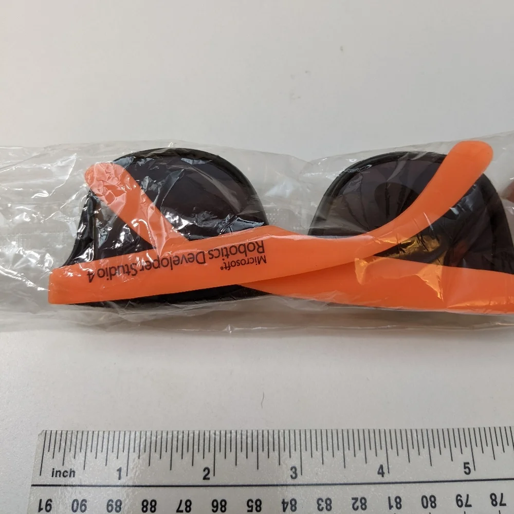 Sealed Neon Orange Microsoft Robotics Developer Studio Promo Plastic Sunglasses